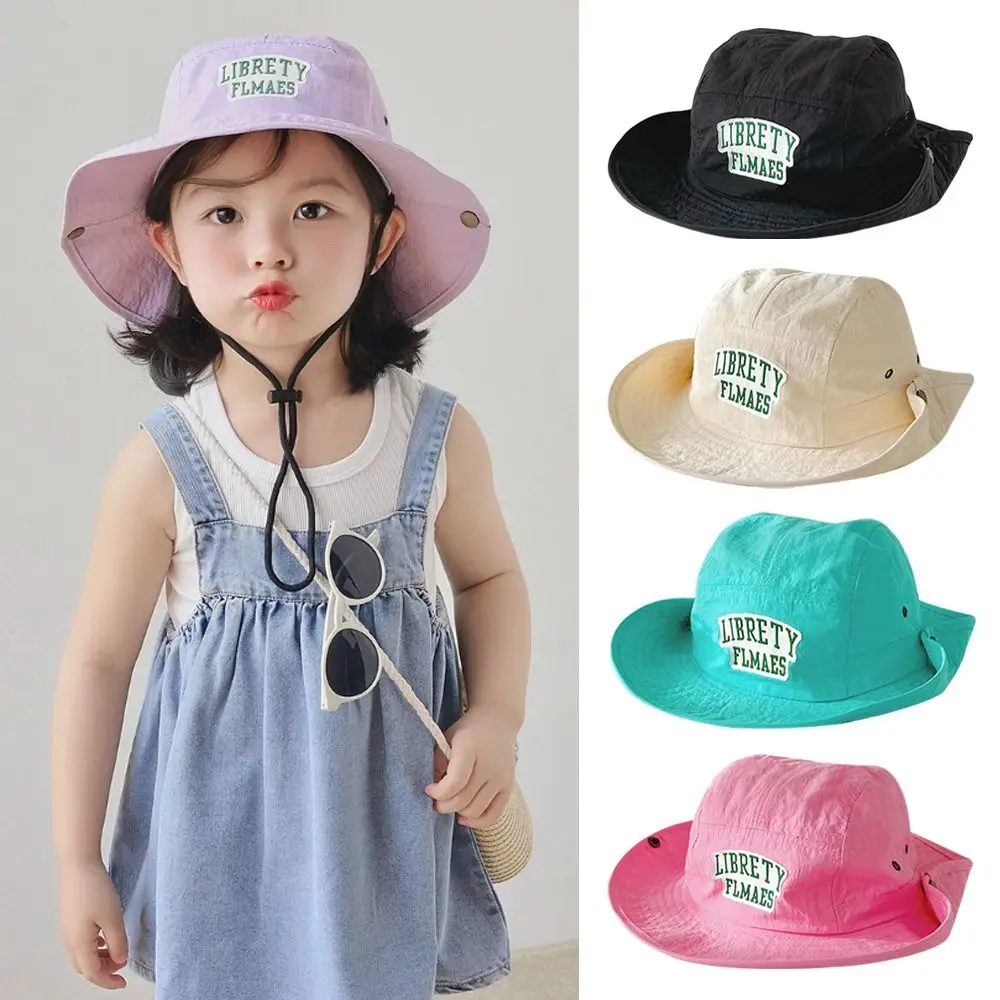 Kids Bucket Hat Summer Camping Hiking Cap Anti-UV Sun Hat Mountaineering Caps Panama Hat for Boys Girls