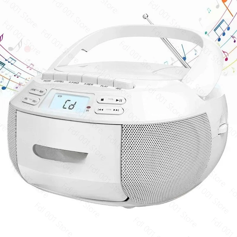 CD Cassette Player Recorder With MP3 And Radios,Portable CD Tape Boombox With Remote Control,AC DC Power