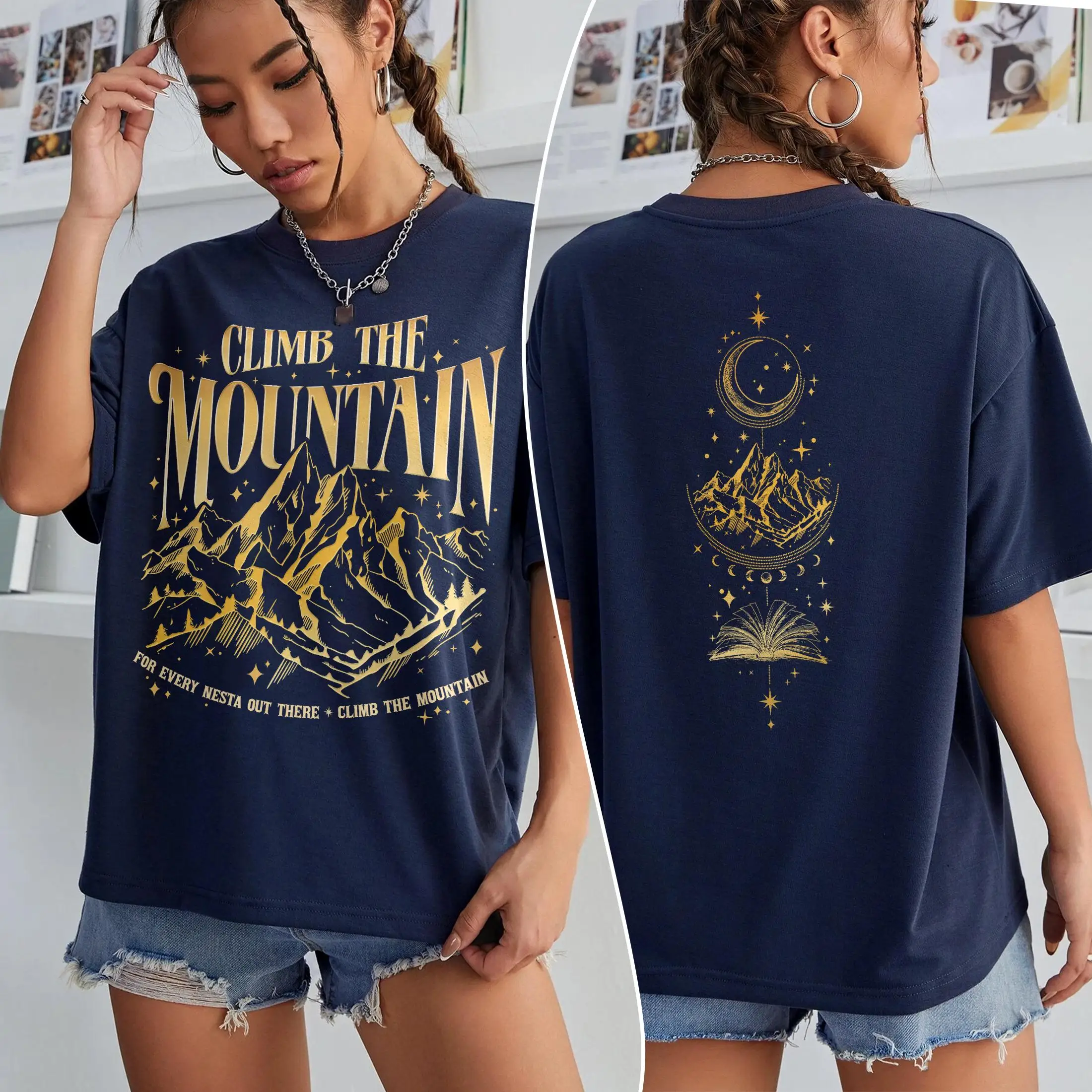 ACOSF SJM Fan T-shirt, Climb The Mountain Nesta T Shirt, for Every Nesta Out There, SJM Merch, Night Court Velaris Tee