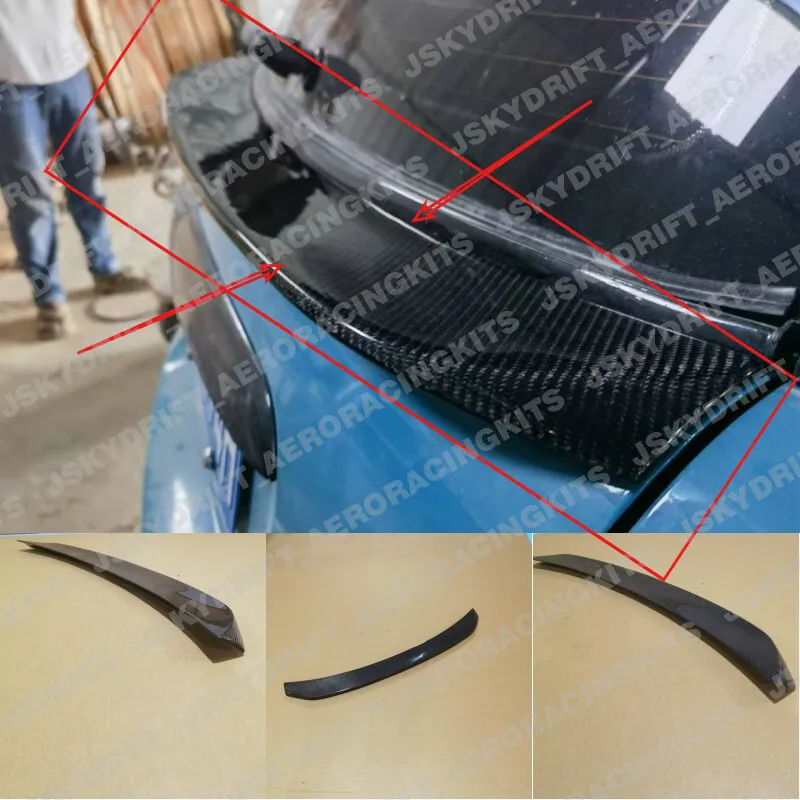 For Mini Cooper S Hatchback R56 Carbon Fiber Rear Middle Spoiler Wing Stick On
