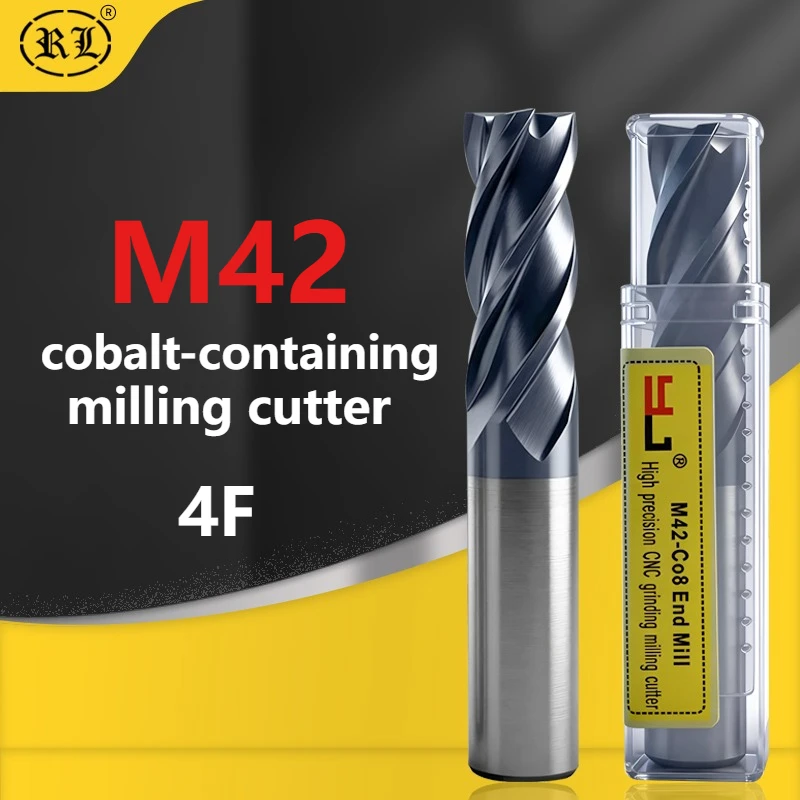 

R L M42 Cobalt-containing Milling Cutter 1.0 1.5 2 6 8 10 16 18 20 for Stainless Steel Steel Processing High Speed Steel