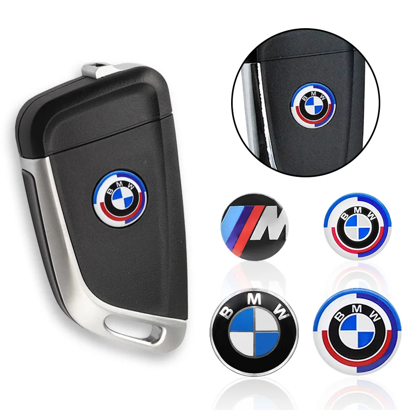 Pegatina de Emblema para Llave de Coche de Aluminio de 11mm 14mm, Accesorios para Automóviles BMW M Power I3 G08 F15 F16 G20 E34 F94 F95 G30 G11 G12 E36