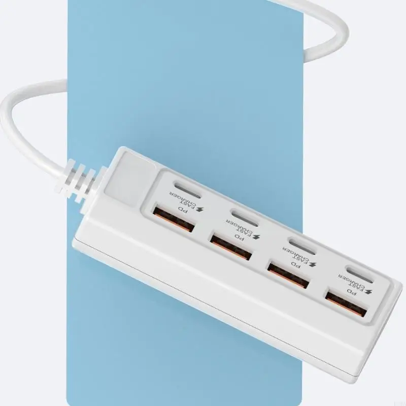 F3MA 25WマルチポートUSB充電器タイプC高速充電8 in 1充電器USBハブアダプター