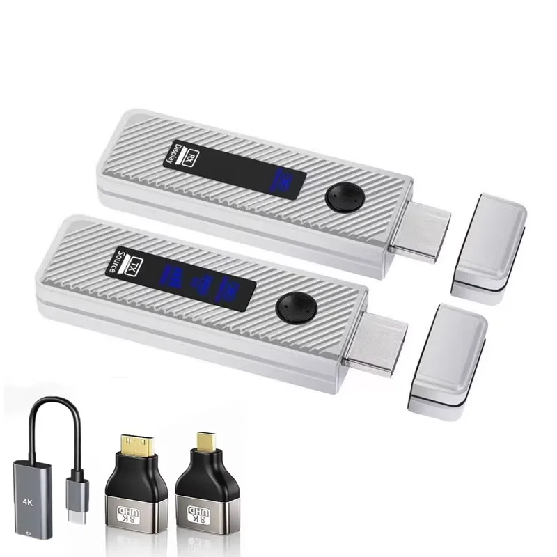 

Wireless HDMI-compatible Transmitter and Receiver with LED Display 165FT/50M 1080P HD Extender for Connecting PC to HDTV/Monitor