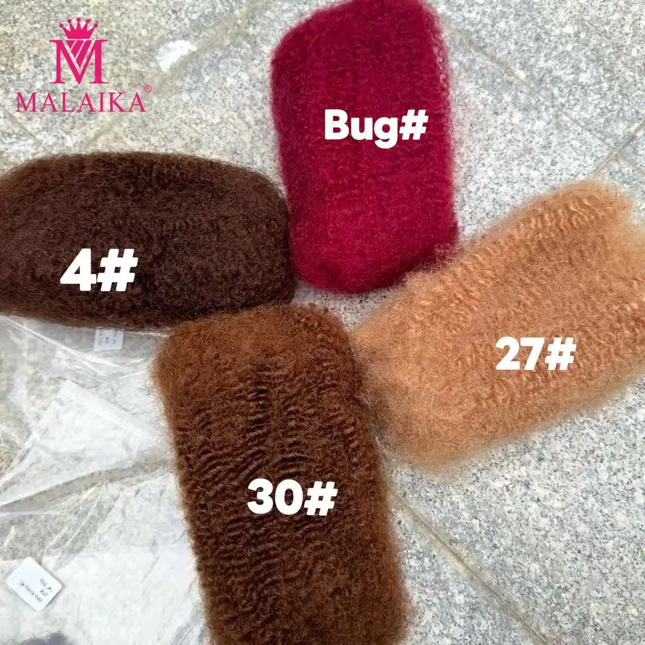 شعر بشري أفرو غريب ملون 4C 50 جرام/حزم بدون لحمة شعر ريمي تجديل لملحقات المجدل شعر تجديل تويست #2