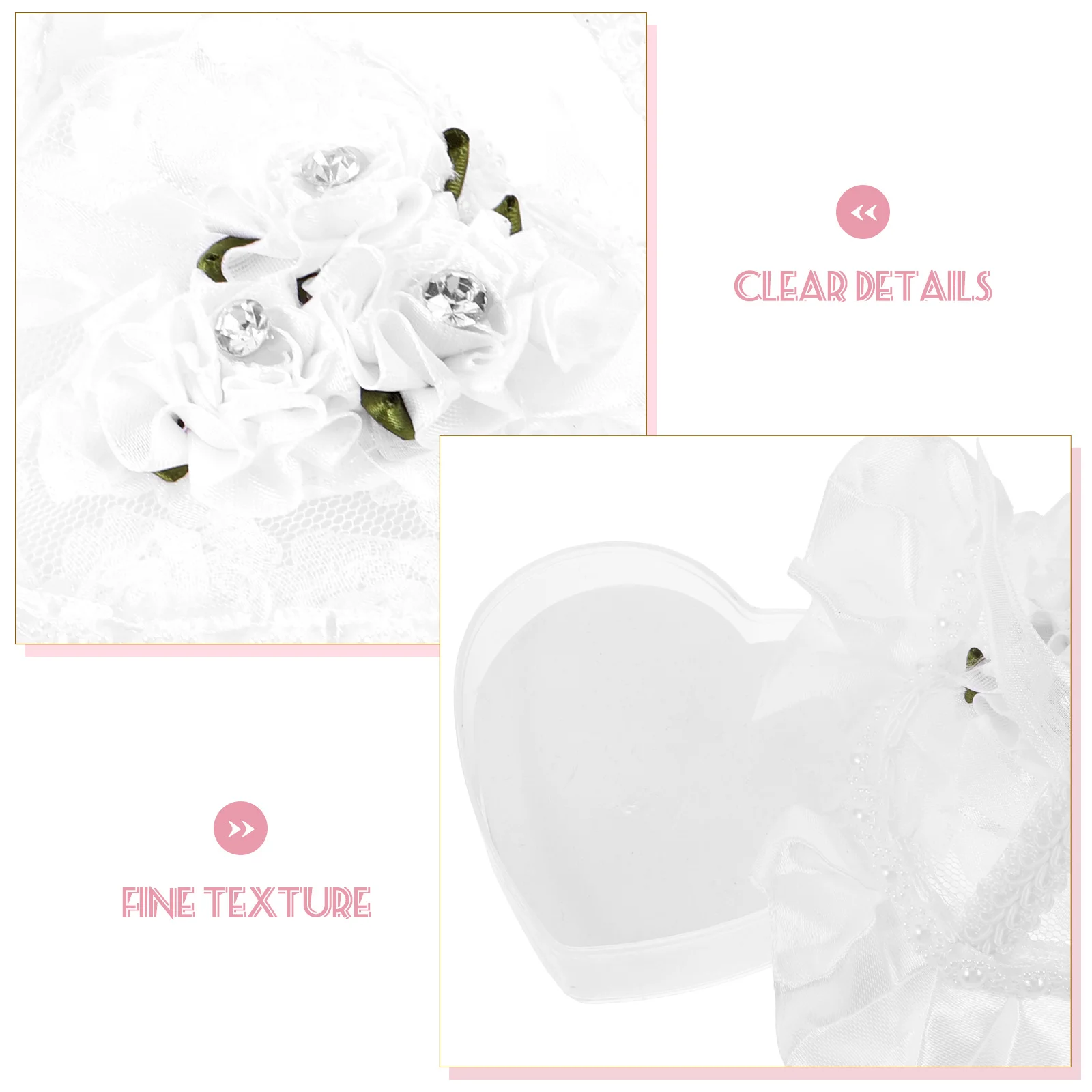 

Mini Lace Box Wedding Ring Pillow Elegant Satin Ring Holder With Handle For Ceremony Engagement Proposal Wedding