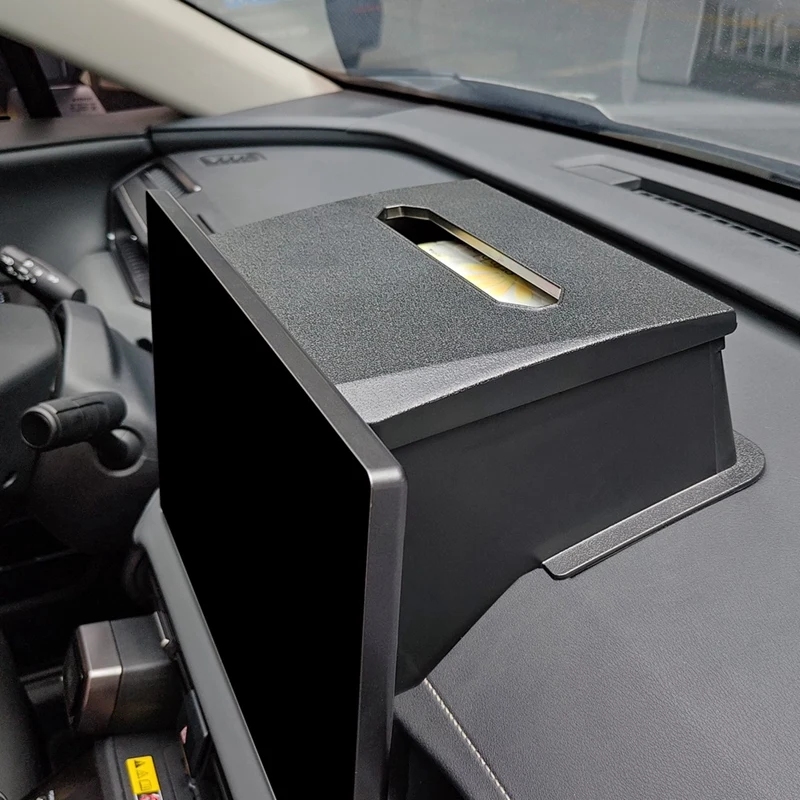 Super Sale Behind Screen Organizer for Toyota RAV4 2026, Hidden Sunglasses Holder Tray, Dashboard Storage Box, Tissue Box