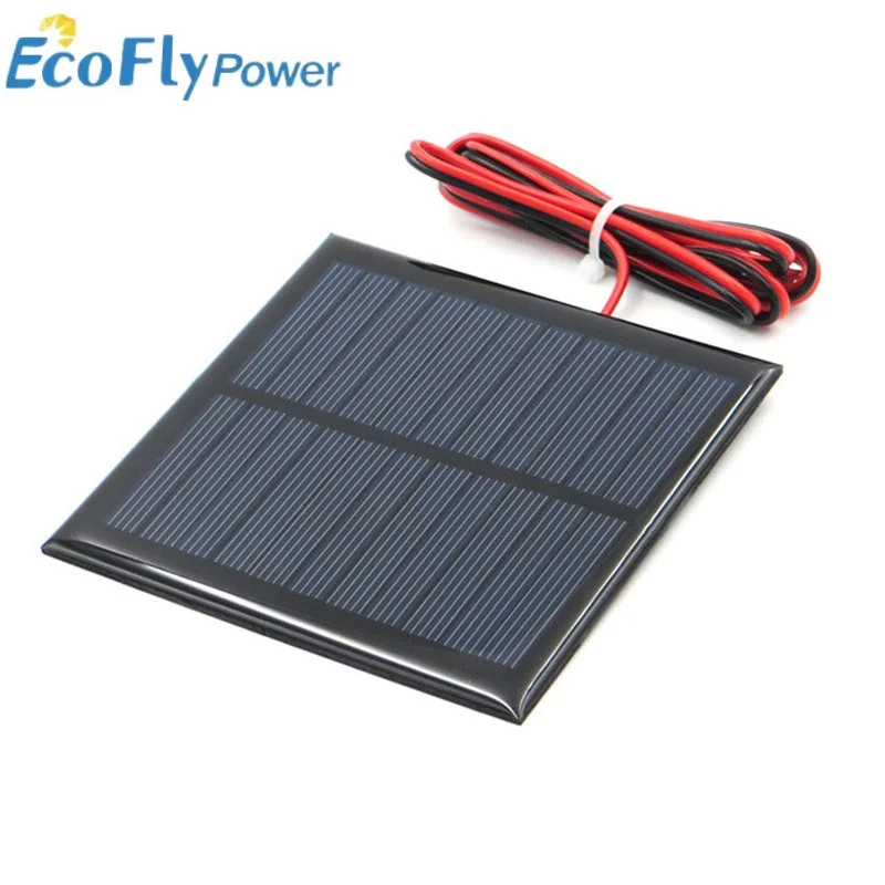 5.5V Solar Panel 1W 180mA With Wire Mini Solar System DIY For Battery Cell Phone Charger