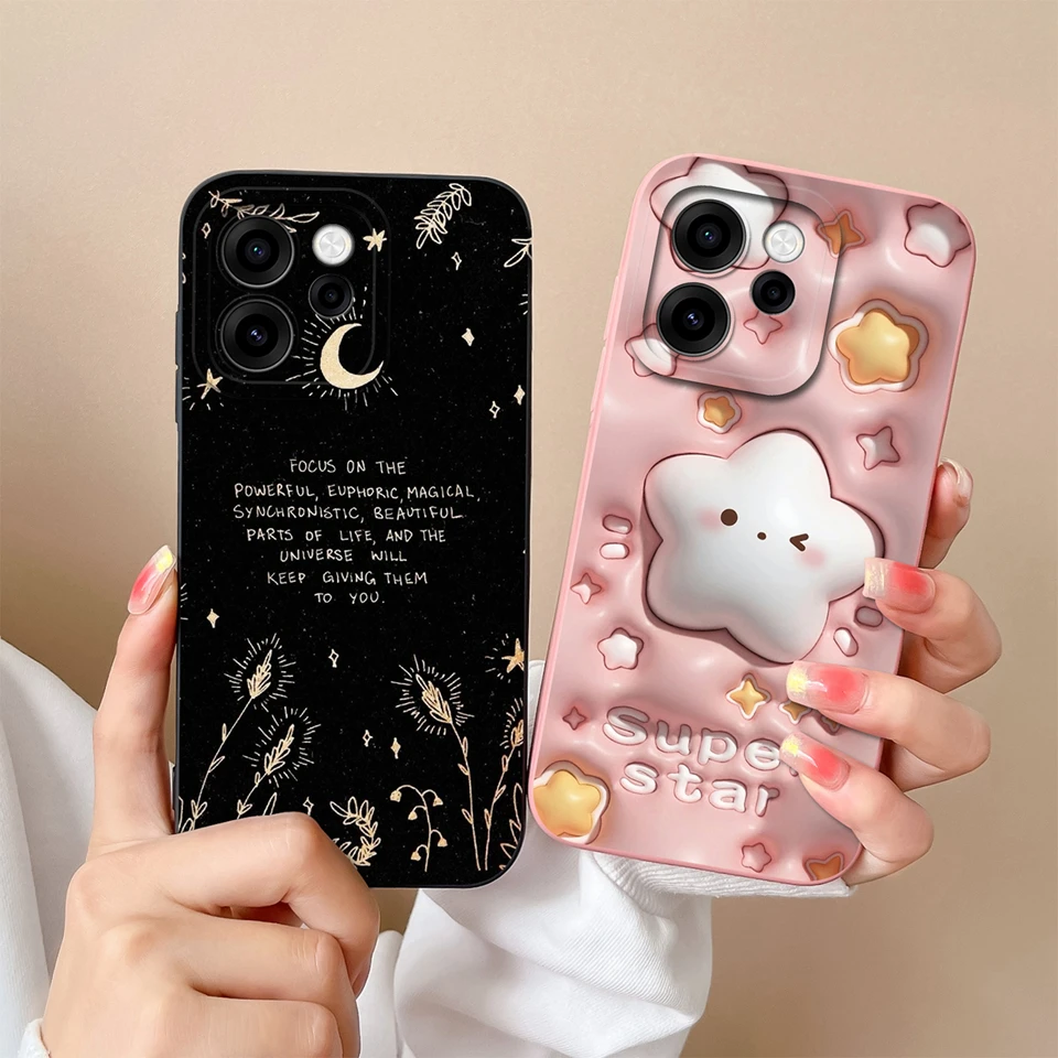 For OPPO Reno 15F 15 Pro Case Love Heart Pretty Flower Shockproof Lightweight Back Cover For Reno15Pro reno15f Phone Protector