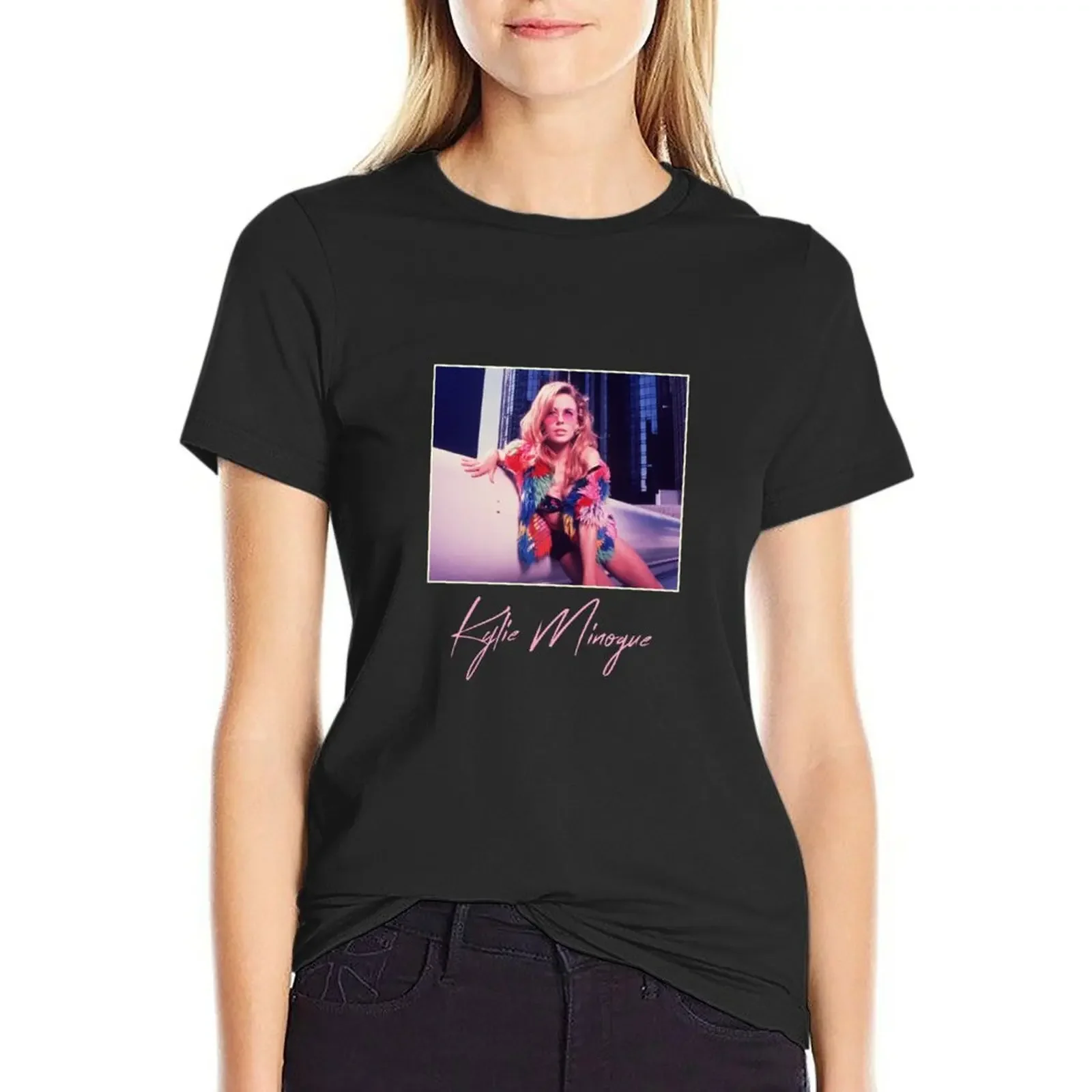 

Kylie Minogue - Vintage Print T-Shirt blacks customs design your own Female clothing t-shirts for Women pack