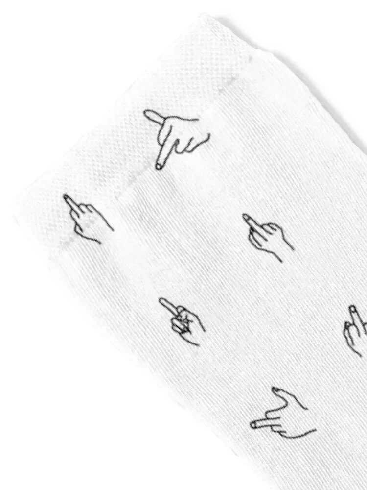 MIDDLE FINGER EXPRESSION black / Cool and Funny designs Socks halloween moving stockings fashionable Novelties Socks Woman Men's