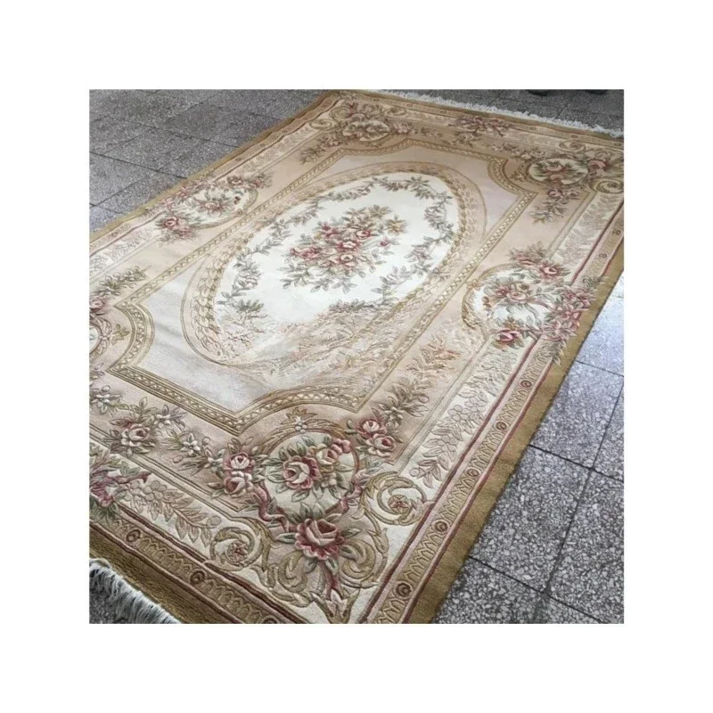 الطوطم الكلاسيكي على شكل زهرة، صوف، منسوج يدويًا، سجادة