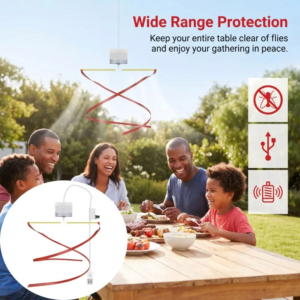 Automation Bladeless Design Fly Guard Fan Quiet Function Rotating Ribbon USB Fan Easy Installation Durable Portable Fan Drive