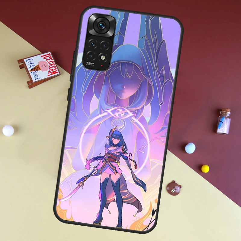 Raiden Shogun Genshin Impact Case For Redmi Note 11 10 12 9 8 Pro Note 8T 9S 10S 11S Cover For Redmi 10C 9C 9A 9T 9 10