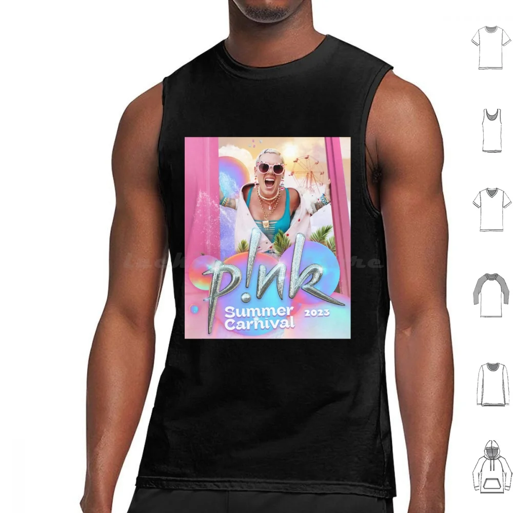 2023 Pink Summer Tour Carnivale Classic T-Shirt Tank Tops Vest Sleeveless 2023 Pink Summer Tour Carnivale Pink Tour Summer