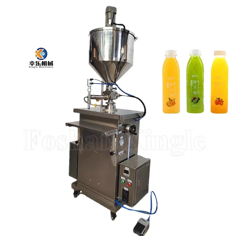 High Efficiency Vial Stir Olive Oil With Hopper Heating Mixing From Factory Direct Supply Semi Automatic Filling Machine