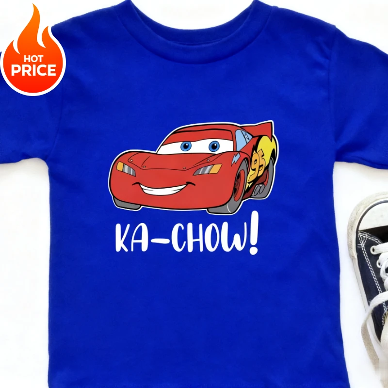 ديزني سيارات ماكوين 2026 صبي فتاة جديد تيشيرت صيفي الأسرة الوالدين ملابس أطفال المتضخم عادية الرجال النساء قصيرة الأكمام المحملة #6