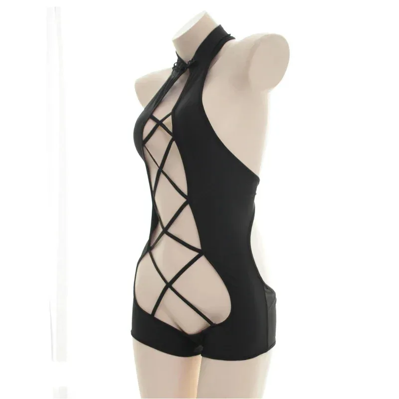 

Аниме Девушка Перекрестные Ремни Холтер Боди Купальник Костюм Женщины Купальники Облегающая Униформа Искушение Белье Косплей; 3, v'