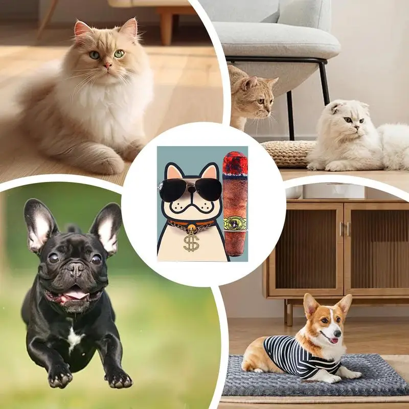 Pet Cosplay Costumes Cat Dog Necklace and Sunglasses cigar toy for pets Hip Hop Pet Costume for Puppy Small Medium Dogs Cats