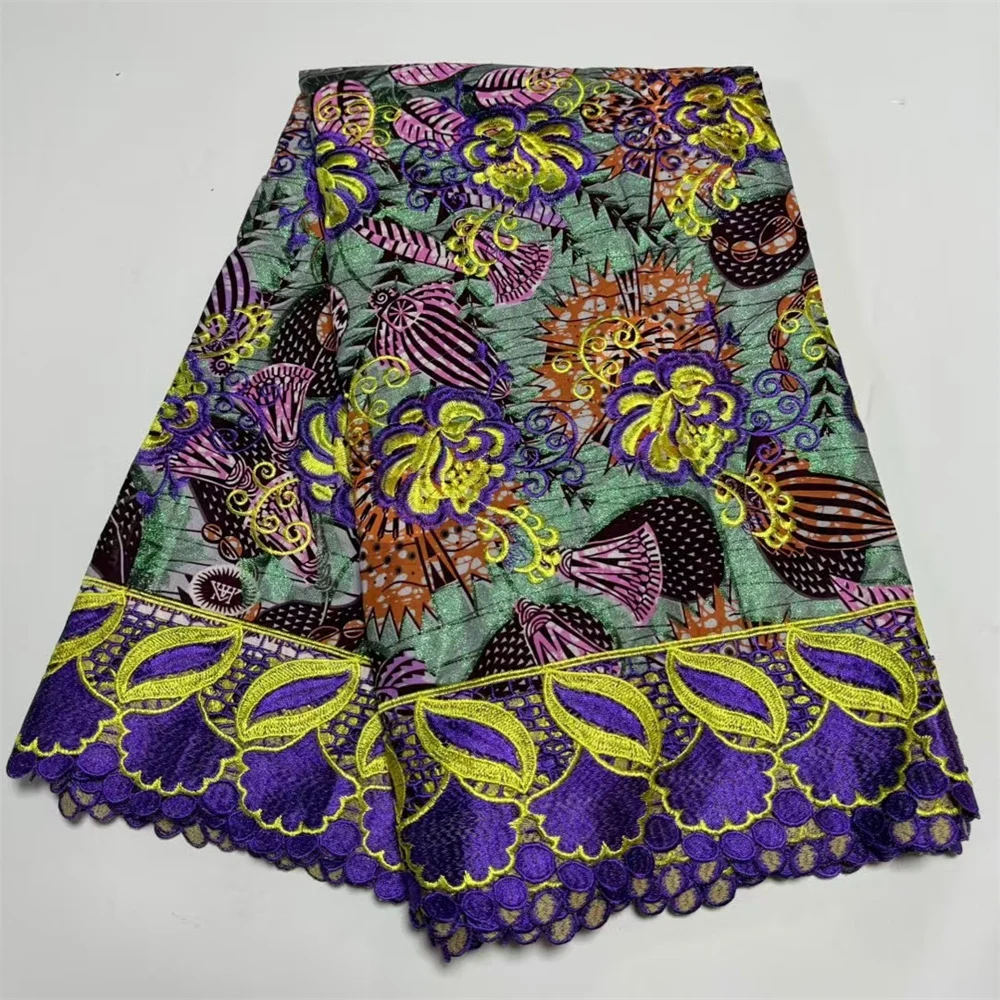 Factory Price Ankara lace Wax Fabric 100% Cotton Soft Nigeria Wax Fabrics Veritable African Real Wax Block Prints Fabric Tissu