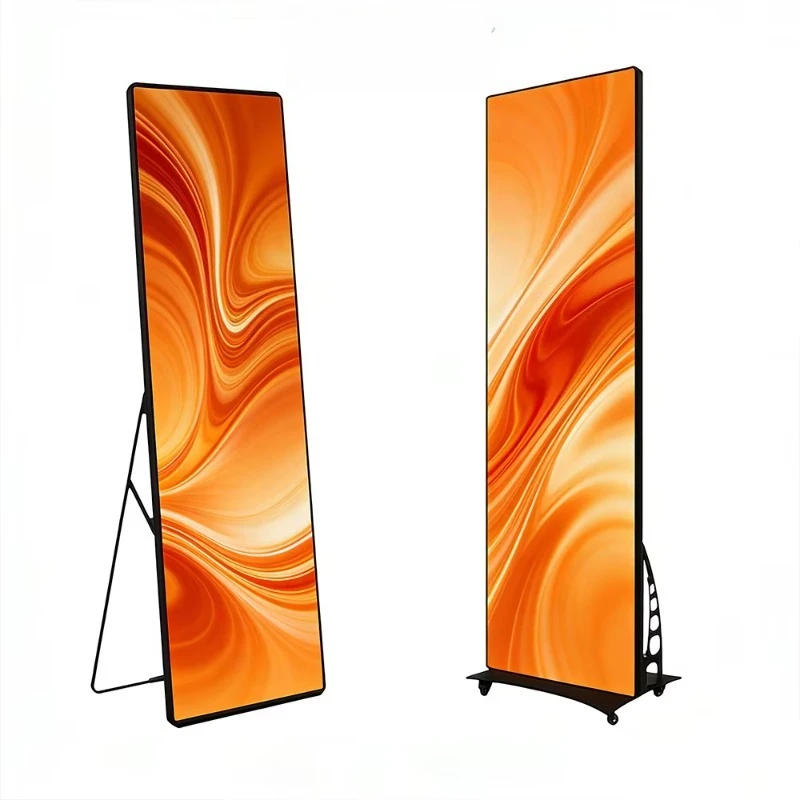 FUL SMD GOB COB Digital  Video Wall Display Screen P1.86 1.86mm P2.5 2.5mm Floor Standing WiFi Movable  Poster