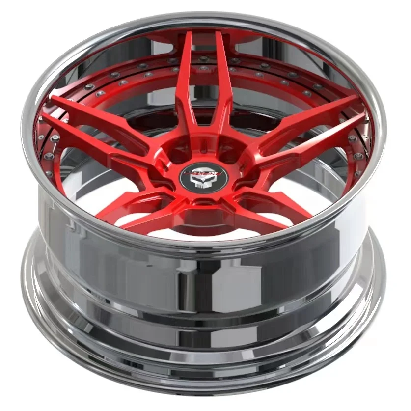 18 19 20 21 22 23 24 Inch 2 piece wheel 5 hole 5x112 custom forged car alloy wheel rim