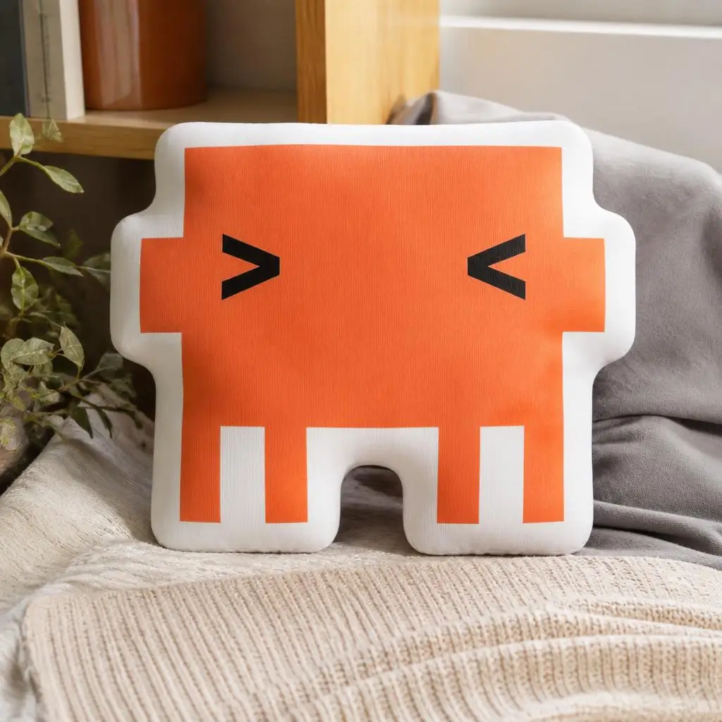 Claude Code Logo Shaped Throw Pillow Irregular Stuffed Cushion for AI Developer Desk Decor Sofa Bed Home Office Gift Fans