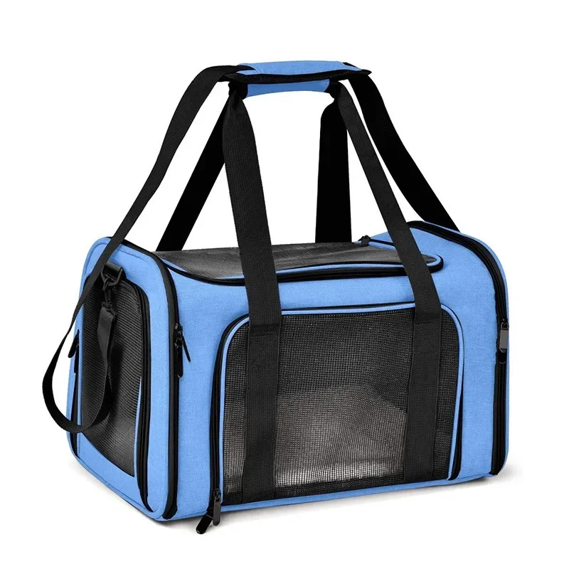 

2024 Pet Backpack Portable Bag for Going Out, Foldable Breathable Cat Bag, Large Capacity, Two Small Cats Car Travel Dog Bag