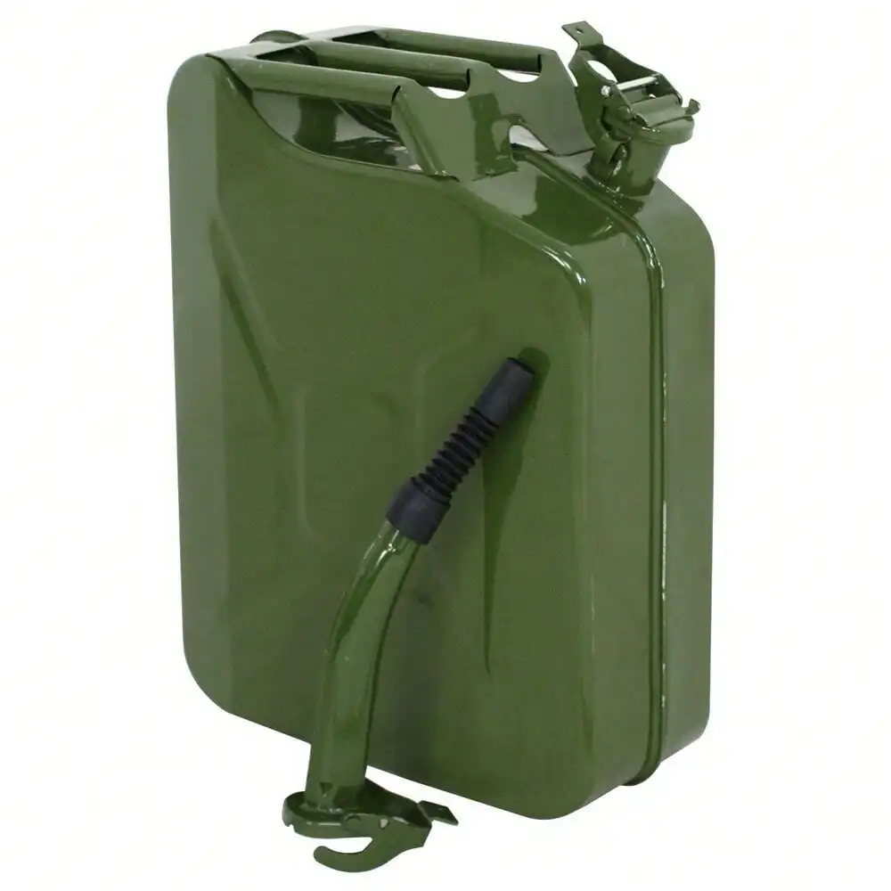 

5 Gal 20l Jerry Can Tank Emergency Backup Army Military Green Gasoline Oil Caddy