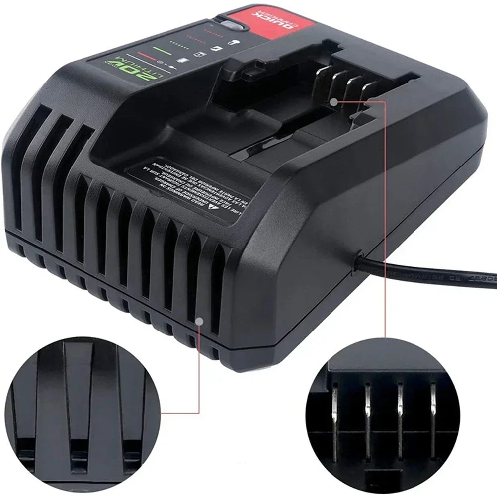 10.8V 18V 20V Lithium Battery Power Tool Charger 2A Replacement Lithium Battery Charger Suitable for Black&Decker LCS1620