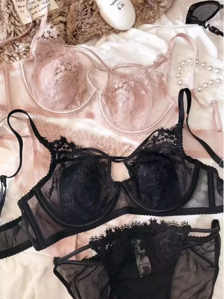 حمالة صدر مثيرة للتخسيس من الدانتيل الفرنسي للصدر الكبير مع حلقات فولاذية وحزام أذن أرنب ملابس داخلية لرفع وتقليل المظهر #3