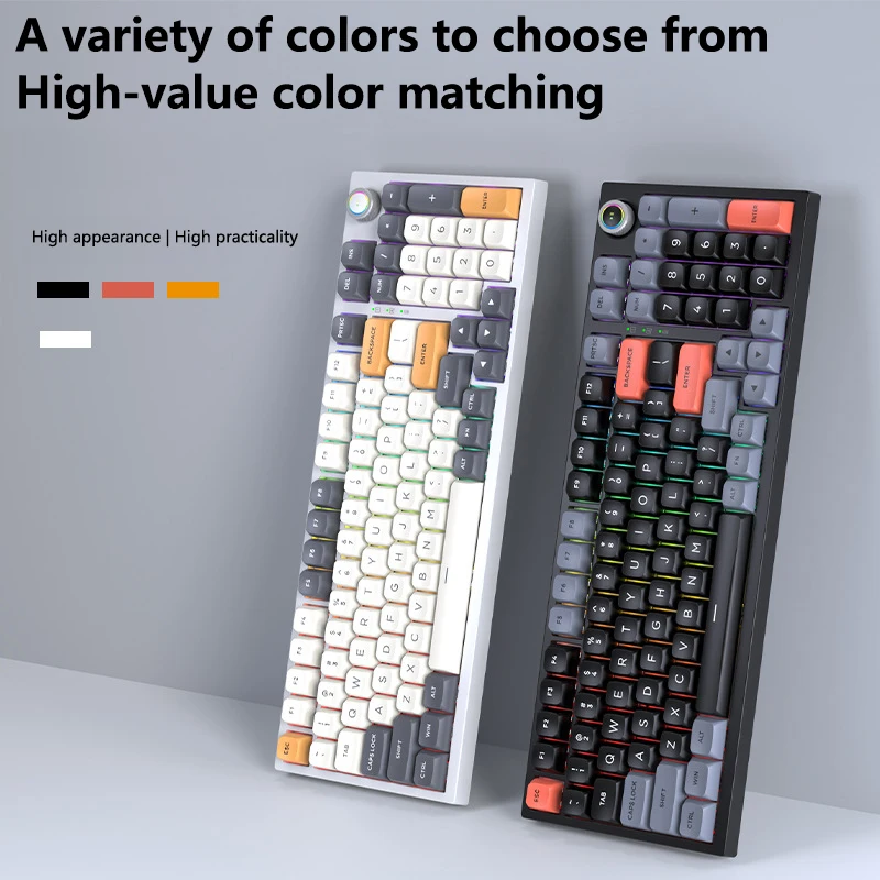 Mechanical Keyboard Blue Axis Red Axis RGB E-sports Game Knob Computer Peripheral Game Office Wired Mechanical Keyboard