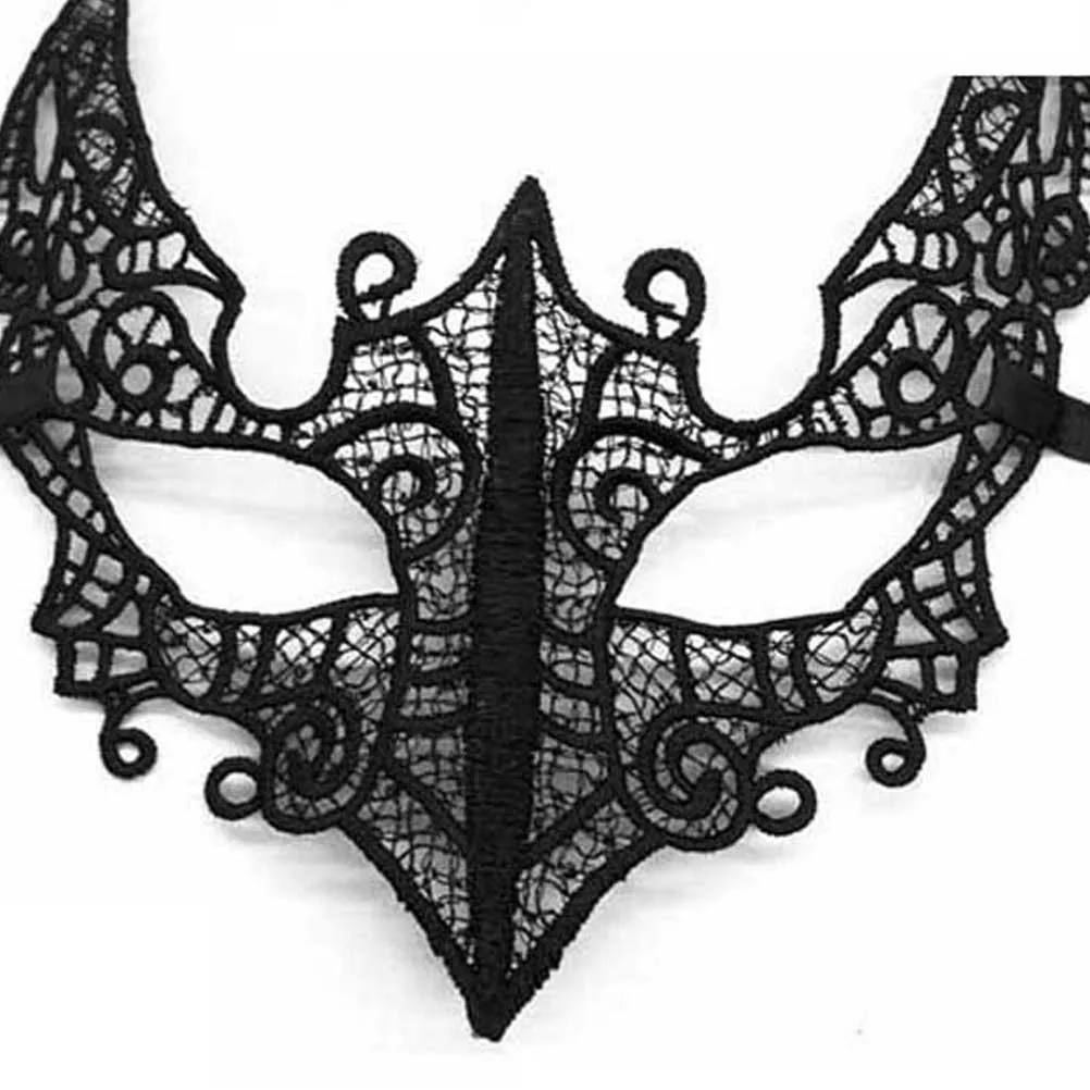 

2Pcs Black Cat Lace Eye Mask Lightweight Masquerade Party Mask for Dancing Cosplay Halloween Elegant Fancy Dress
