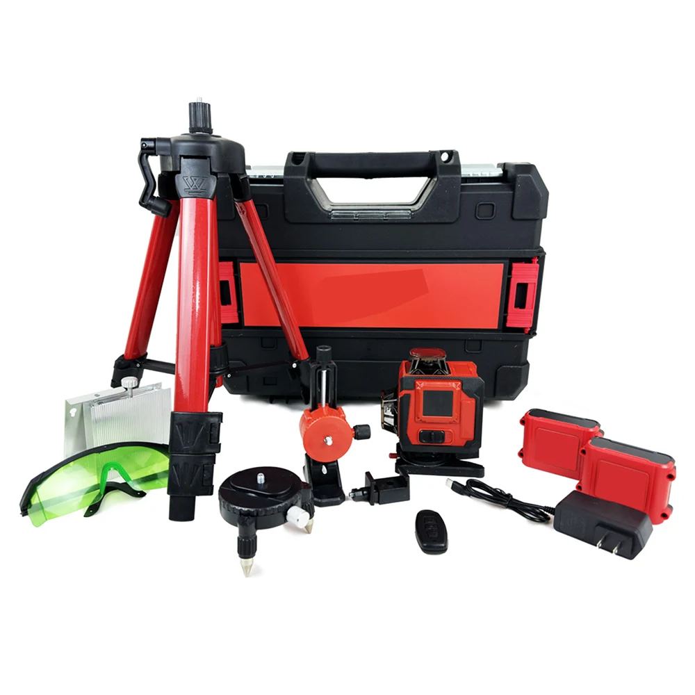 16 Lines Laser Level, 360° High Precision, Pendulum Self-leveling, Industrial Grade, Professional Tool Set, Battery Included