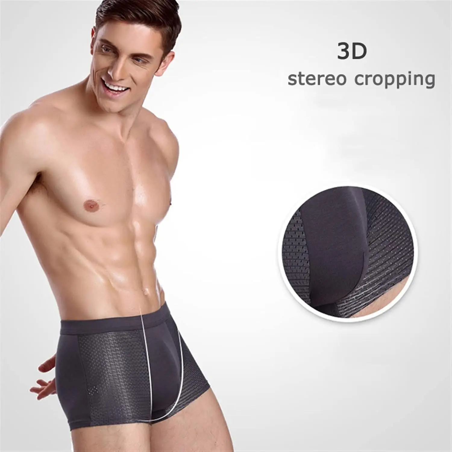 

Men's Underwear Boxer Briefs Summer Lightweight Mesh Sexy Sheer Breathable Men Panties Ice Silk Comfort Soft Boxer Shorts Plus S
