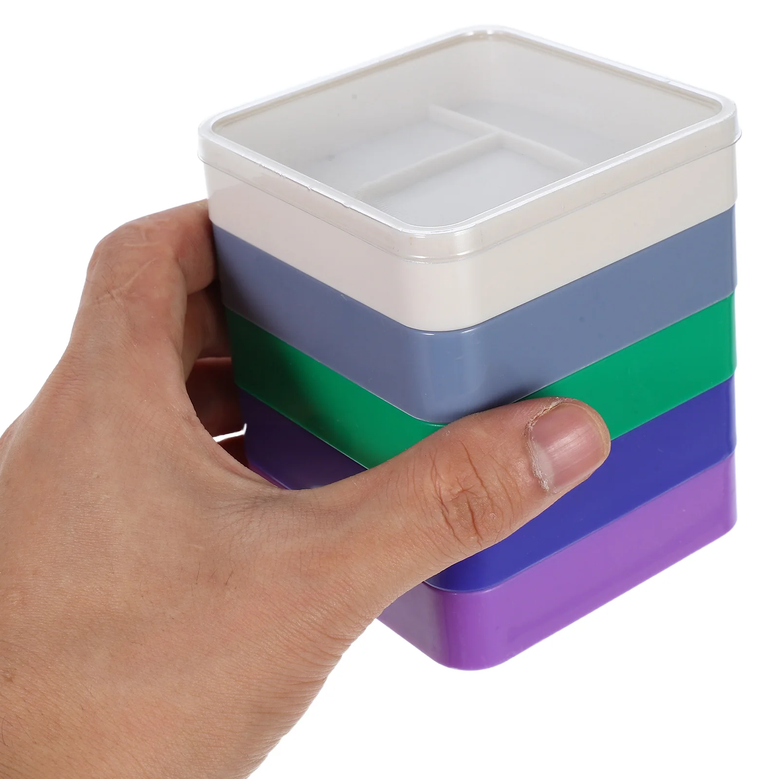 

Watch Repair Parts Storage Box 5 Layers Colored Plastic Containers Lid Small Tray Tool Watchmaker Accessories Organizing Case