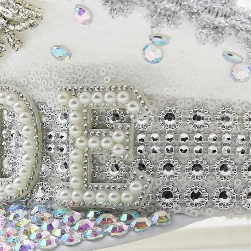 Splendido cappello da sposa con perle, cappello da capitano, con bianchi incrostati, BRIDR da 49