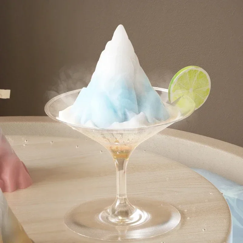 Nuevo Molde de Silicona 3D Premium 2026 para Hacer Velas Aromáticas, Yeso y Resina Epoxi con Forma de Iceberg Volcánico (1 Pieza)