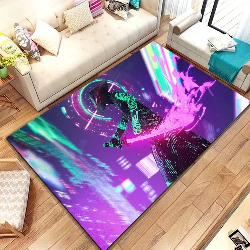 Cartoon Sci-fi Scene Bedroom Floor Mat Decoration Home Living Room Floor Mat