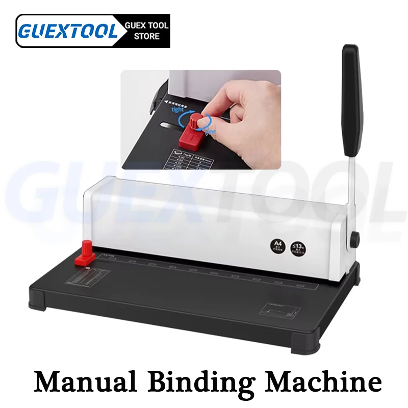 Household Bookbinding Machine Manual Spiral Binding Machine 10/21 Hole Paper Maker Binder Document Bill Drilling Office Supplies