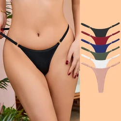 Sexy G-String Thong Women's Panties Underwear Low Waist Striped T-Pants Panties Women's Comfort Cotton Briefs Lingerie Underwear