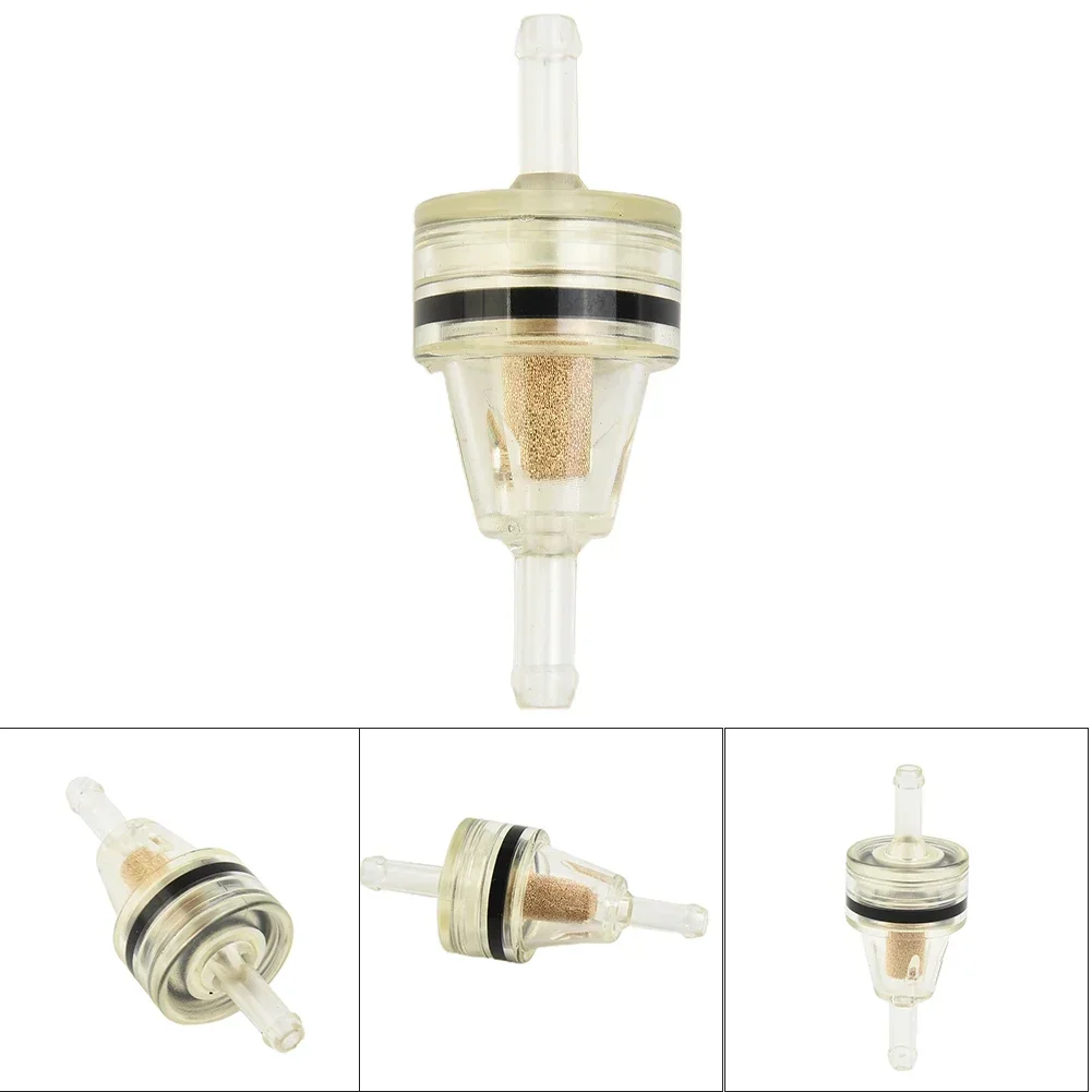 2pcs 6mm Small Plastic Universal Motorcycle Gas Petrol Fuel Oil Filter Mini Motorcycles Inline Fuel Filter For Petrol Engines