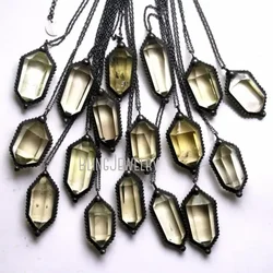 10pcs Fairy Grunge Crystal Arcane Tiki Collar Citrine Necklace Women Witchcraft Goth Gothic Boho Jewelry Whimsigoth Accessory