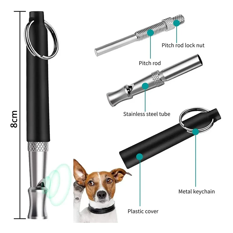 New Dog Pet High Frequency Supersonic Whistle Stop Barking Bark Control Dog Training Deterrent Whistle Puppy Adjustable Training