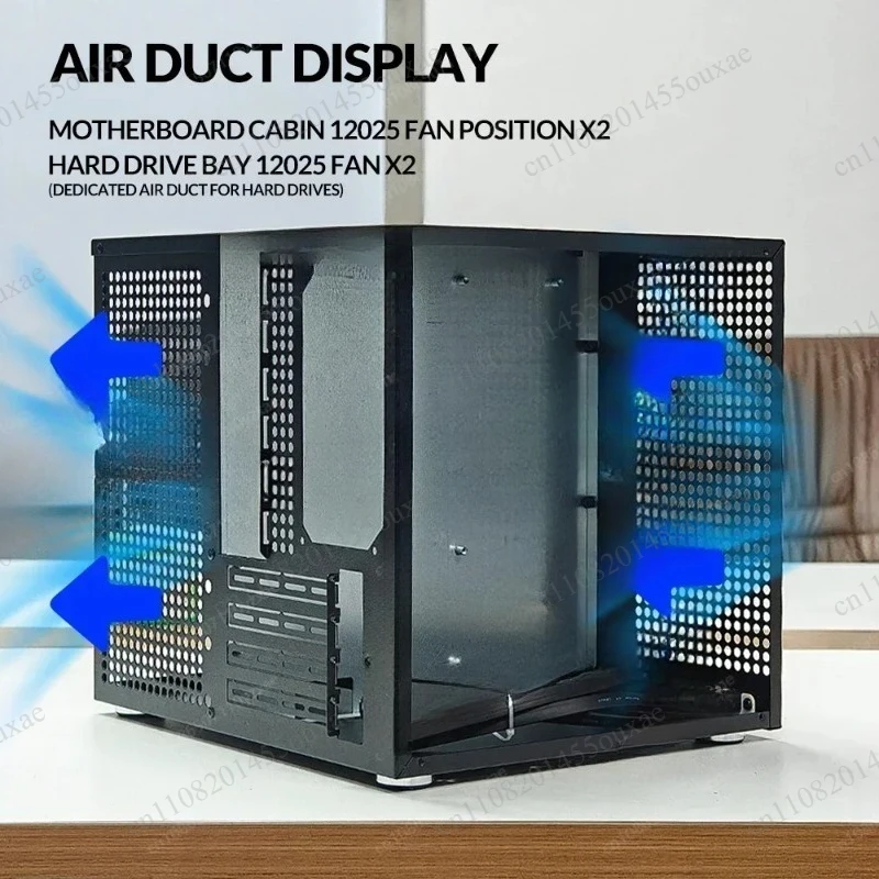 8-Bay NAS Tower Chassis with Hard Drive Backplane Supports MATX Motherboard ATX Power Supply Full Height PCIe Expansion Slot