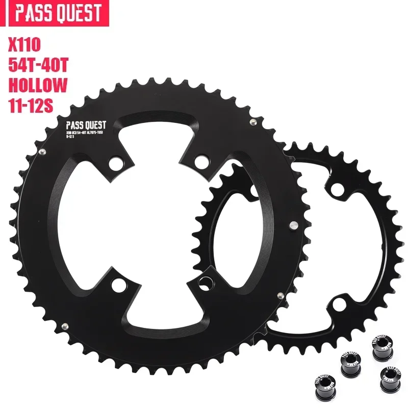 PASS QUEST 110 bcd Kettingblad kettingwiel voor Shimano 105 5800 6800 DA9000 Racefiets kettingblad 48/35 T 50/34 T 52/36 T 53/39 T 54/40 T