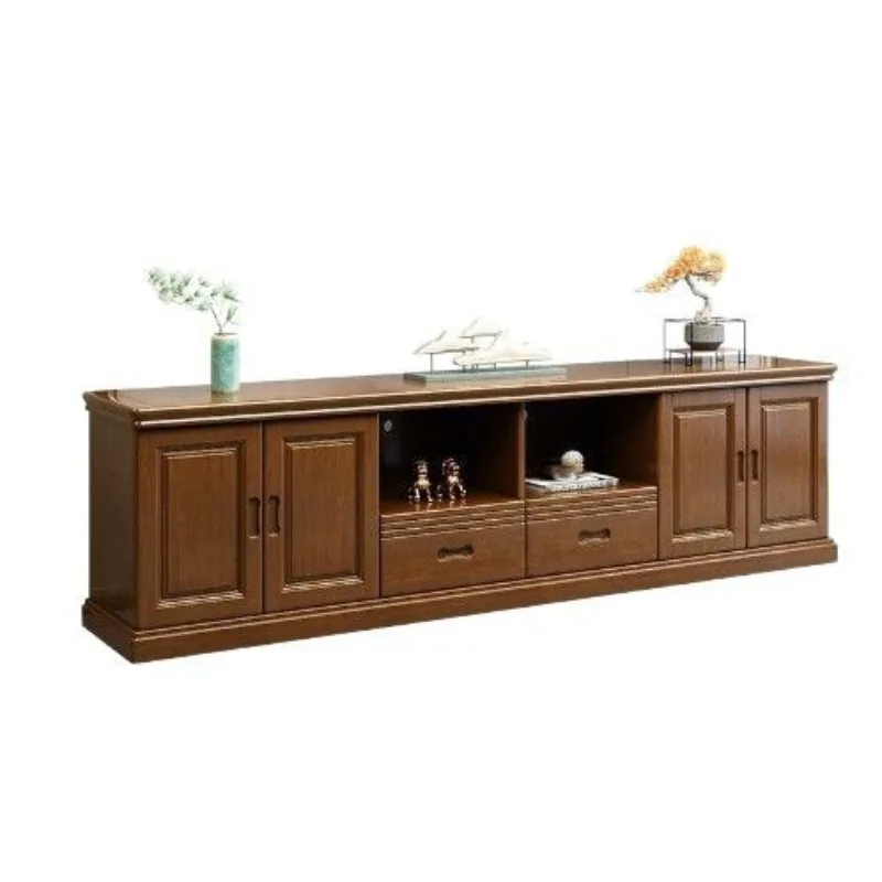 

Solid wood TV cabinet living room heightened storage small apartment cabinet floor cabinet