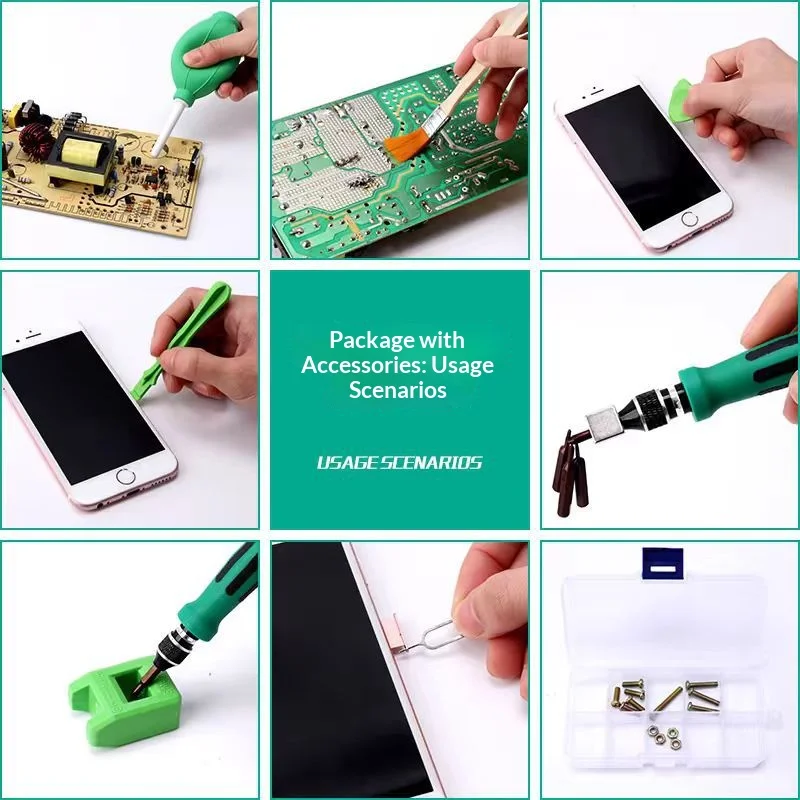 Precisie schroevendraaierset 33-in-1/45-in-1/61-in-1 met magnetische bits voor elektronica reparatie, inclusief pincet, zuignap & opbergkoffer