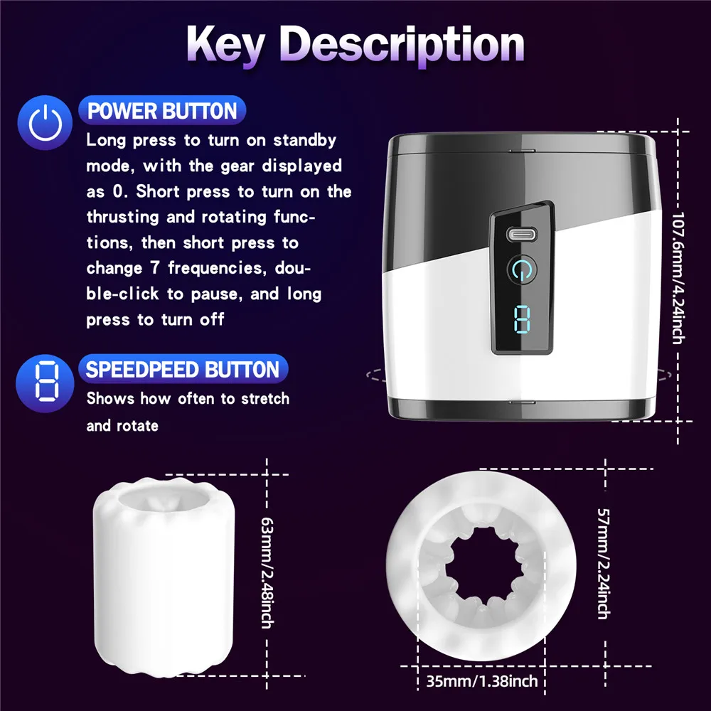 Automatic Telescopic Rotation Masturbator for Men Vagina Pussy Real Sex Trainer Male Masturbator Pocket Adult Sex Toys for Men