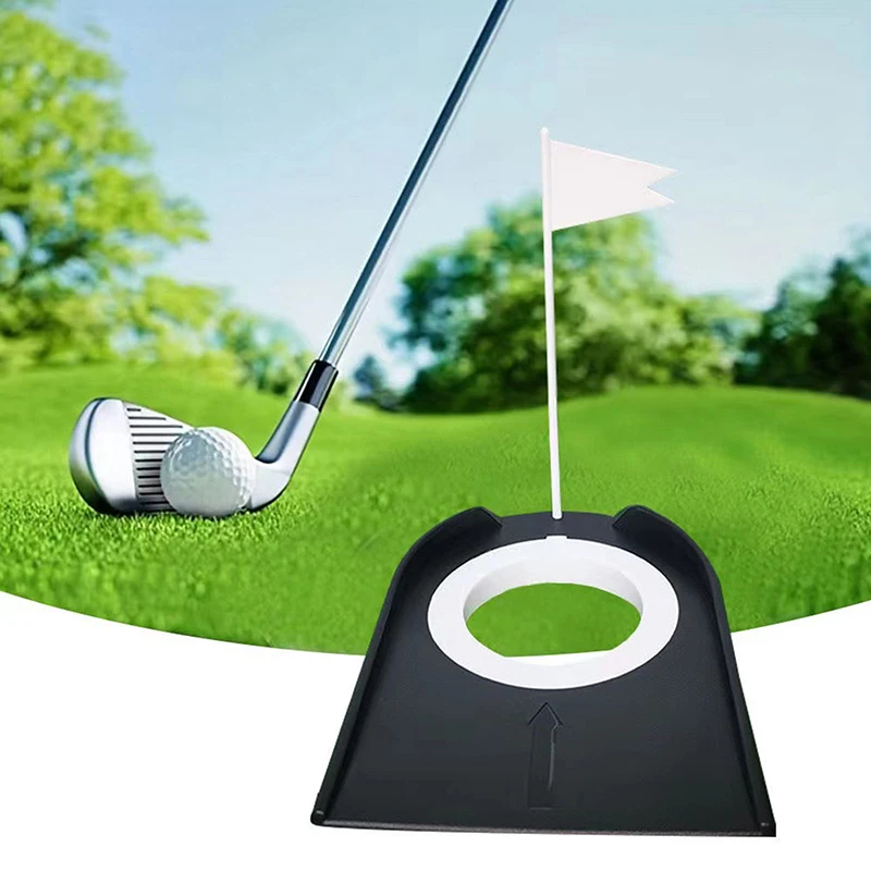 

Indoor Golf Putting Trainer with Hole Flag Putter Green Practice Aid Adjustable Hole for Home Yard
